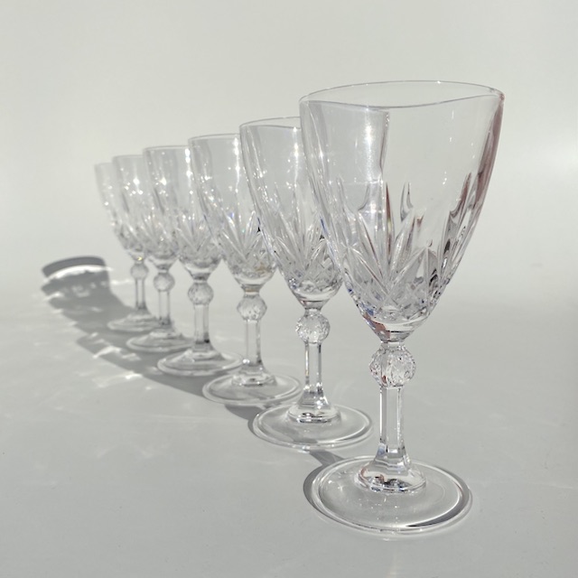 GLASSWARE, Wine Glass - Crystal w Ball Stem